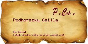 Podhorszky Csilla névjegykártya